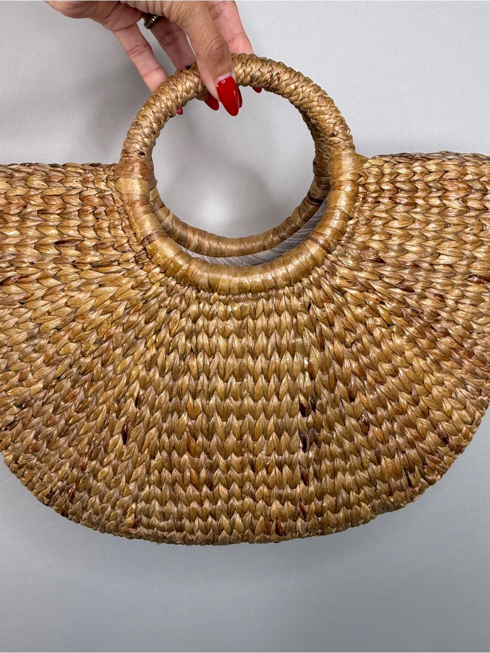 JADEtribe Woven Straw Tote Bag | Coastal Grandmother Beach Market Bag - Picture 2 of 10